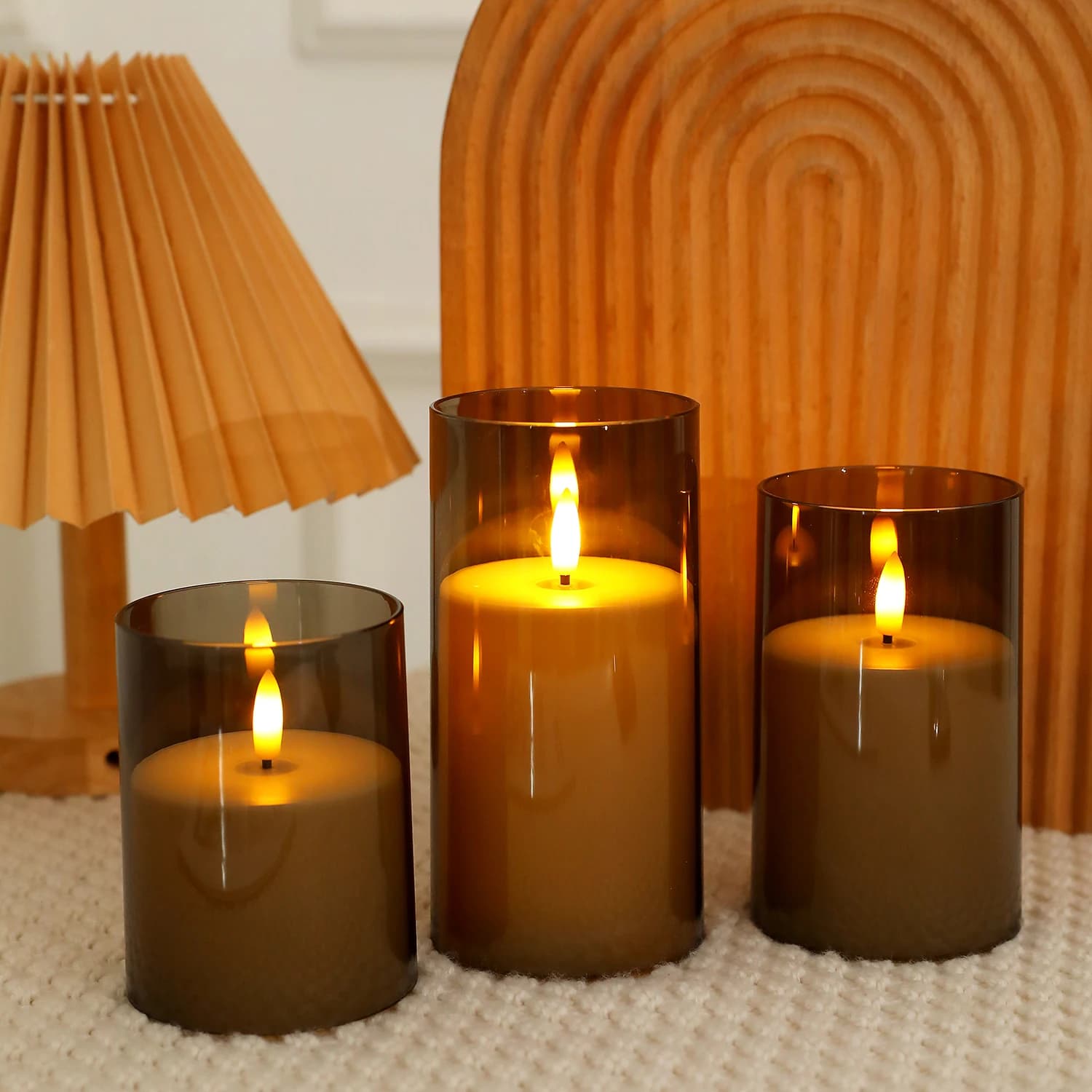 3PCS LED Electronic Candles Lights LED Flameless Candles For Valentine's Day Gift Home Party Wedding Christmas Decor