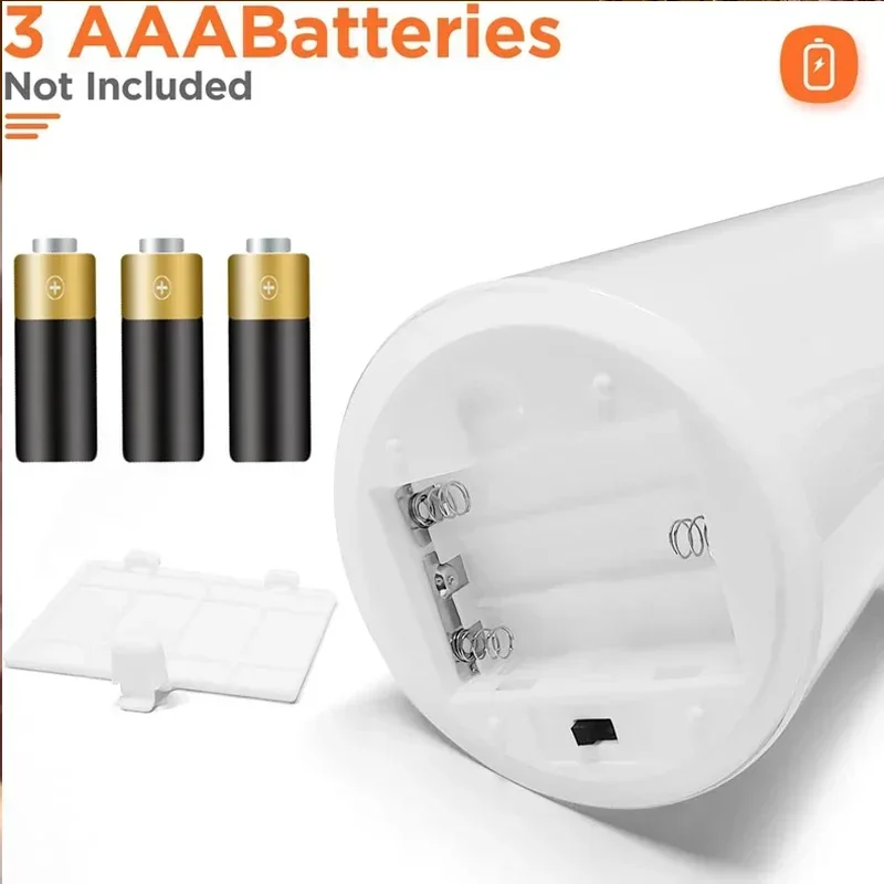 Elektroniczne świece LED z bezpłomieniowym oświetleniem, zdalnym timerem, migoczącą lampą z przezroczystego szkła akrylowego, zasilane bateriami, wesele, Boże Narodzenie